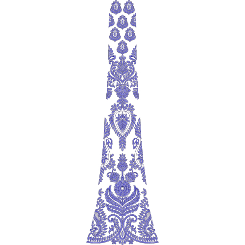 Unique Bridal Kali Frock Embroidery Design