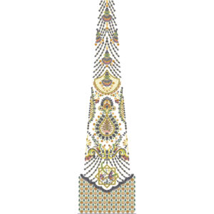 Simple Bridal Kali Frock Embroidery Design