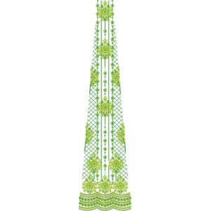 Beautiful Bridal Kali Frock Embroidery Design
