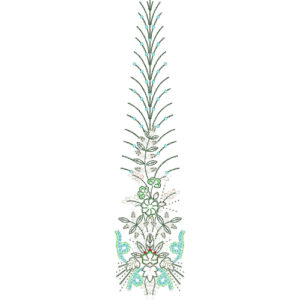 Simple Bridal Kali Frock Embroidery Design
