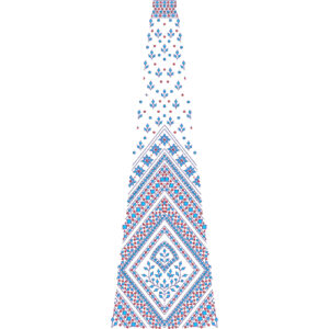 Bridal Kali Frock Embroidery Design