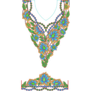 Kaftan Floral Embroidery Design