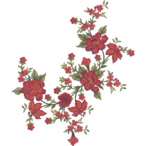 Flower Corner Embroidery Design