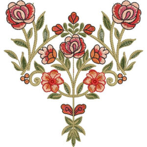 Motive Flower Embroidery Design