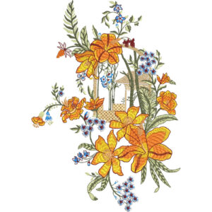 Simple Flower Embroidery Design