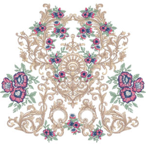 Flower Kurta Embroidery Design
