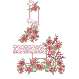 Motive Flower Embroidery Design