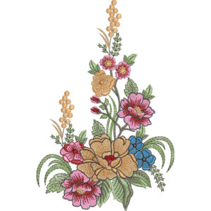 Motive Flower Embroidery Design