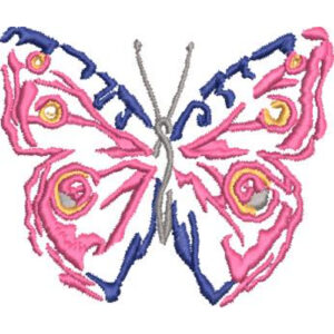 Flower Butterfly Embroidery Design