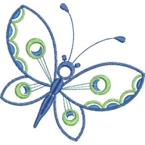 Flower Butterfly Embroidery Design