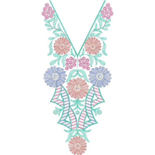 Neckline Chain Stitch Ari Embroidery Design