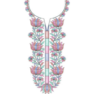 Chain Stitch Flower Embroidery Design