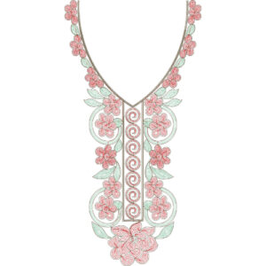 Chain Stitch Flower Embroidery Design