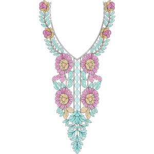 Chain Stitch Flower Embroidery Design