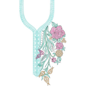 Neckline Chain Stitch Ari Embroidery Design