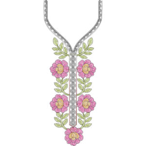 Chain Stitch Flower Embroidery Design