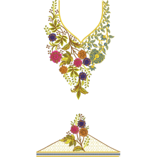 Flower Kaftan Embroidery Design