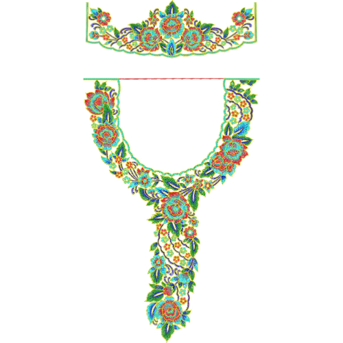 Kaftan Floral Embroidery Design