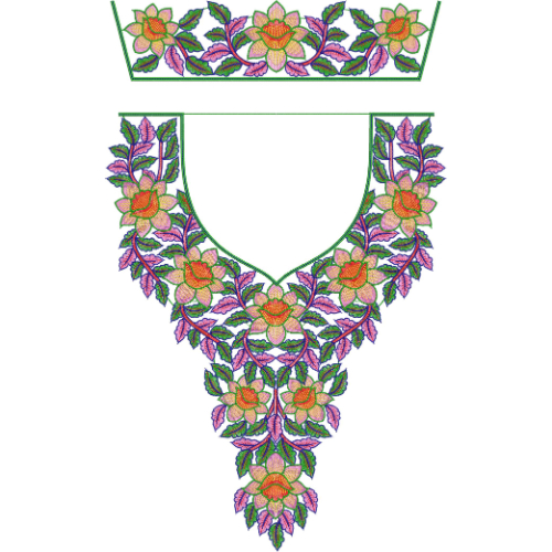 Flower Kaftan Embroidery Design