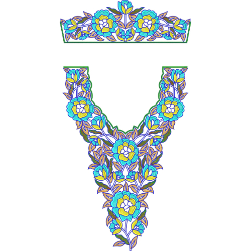 Flower Kaftan Embroidery Design