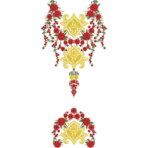 Flower Kaftan Embroidery Design
