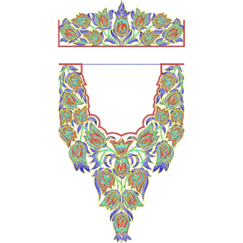 Kaftan Floral Embroidery Design