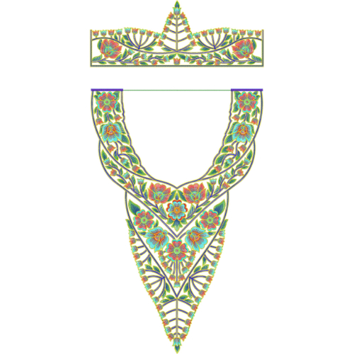 Flower Kaftan Embroidery Design