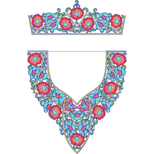 Kaftan Floral Embroidery Design