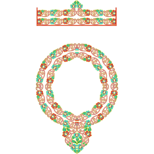 Kaftan Floral Embroidery Design