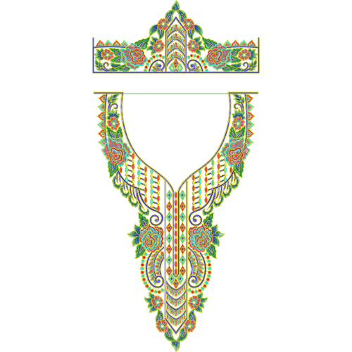 Flower Kaftan Embroidery Design