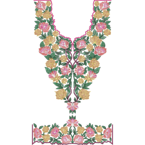 Flower Kaftan Embroidery Design