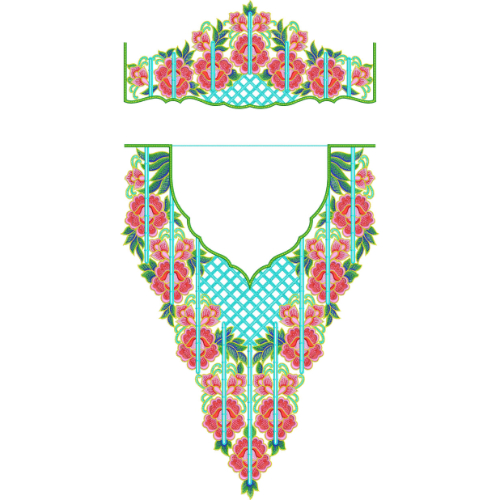 Kaftan Floral Embroidery Design