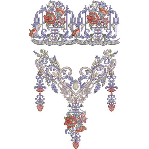 Kaftan Embroidery Design