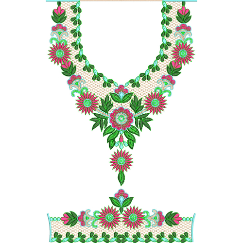 Kaftan Floral Embroidery Design