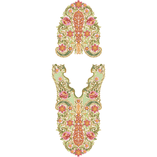 Kaftan Floral Embroidery Design