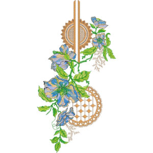 Neck Flower Embroidery Design