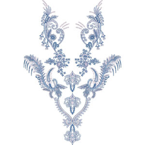 Neck Flower Embroidery Design