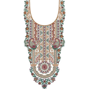 Neck Flower Embroidery Design