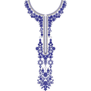 Neck Flower Embroidery Design