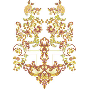 Neck Flower Embroidery Design