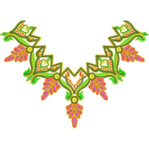 Neck Flower Embroidery Design
