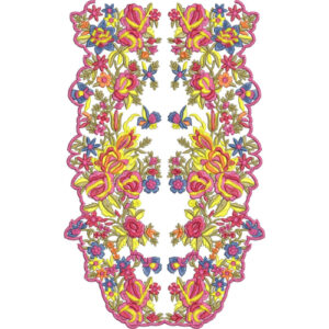 Neck Flower Embroidery Design
