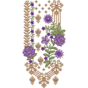 Neck Flower Embroidery Design