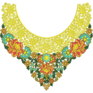 Unique Neck Embroidery Design