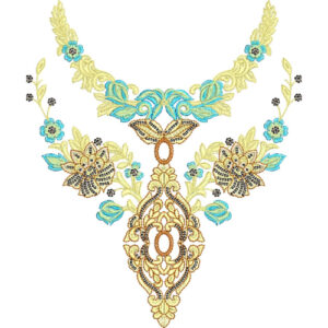Neckline Embroidery Design