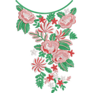 Neck Flower Embroidery Design
