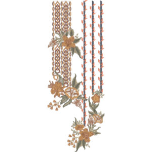 Neck Flower Embroidery Design