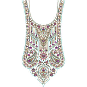 Unique Neck Embroidery Design