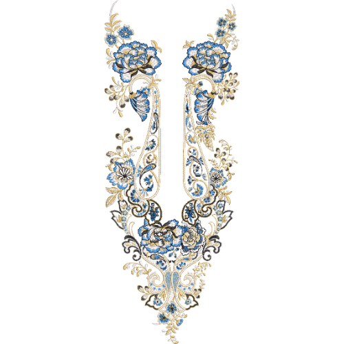 Unique Neck Embroidery Design