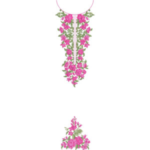 Neck Flower Embroidery Design